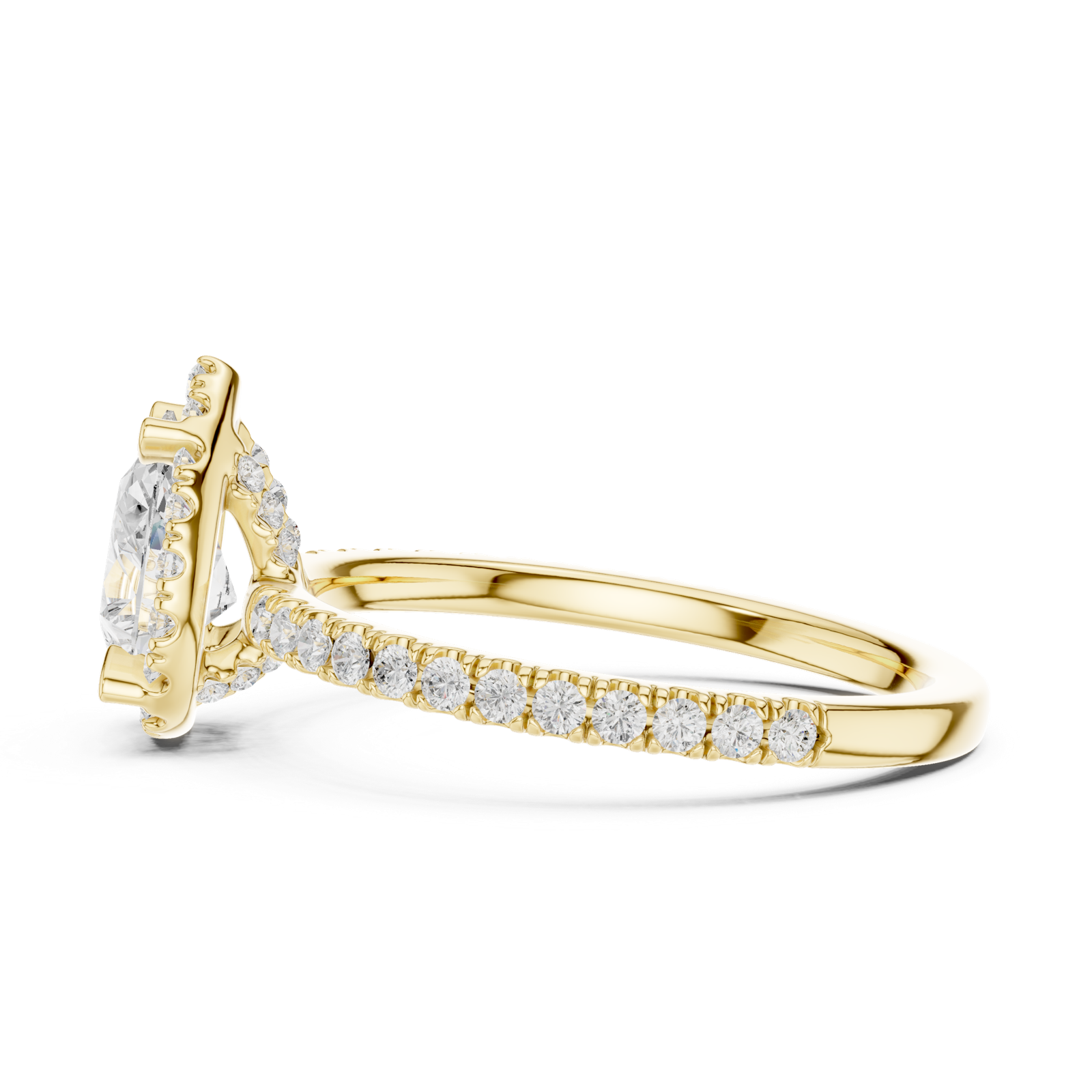Gold Ring DDLR-445, Yellow Gold, view 3