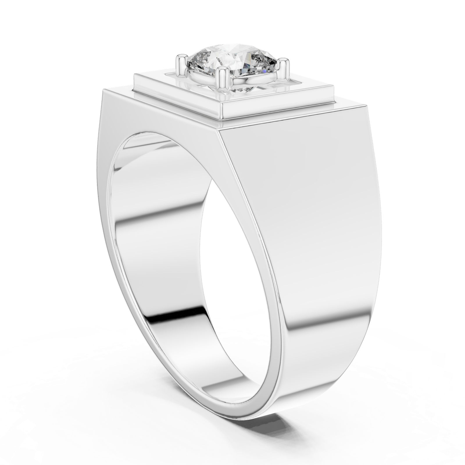 Gold Ring L28-GR, White Gold, view 1