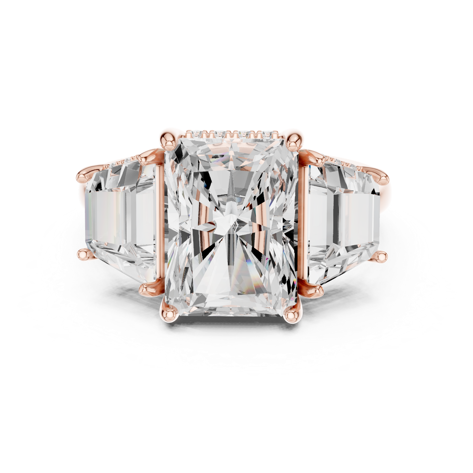 Gold Ring DDLR-746, Rose Gold, view 4