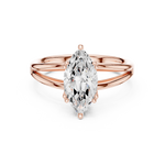 Gold Jewelry L36-7, Marquise center stone, Rose Gold, view 4