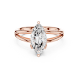 Gold Jewelry L36-7, Marquise center stone, Rose Gold, view 4