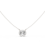 Gold Jewelry DDPO-007, Oval center stone, White Gold