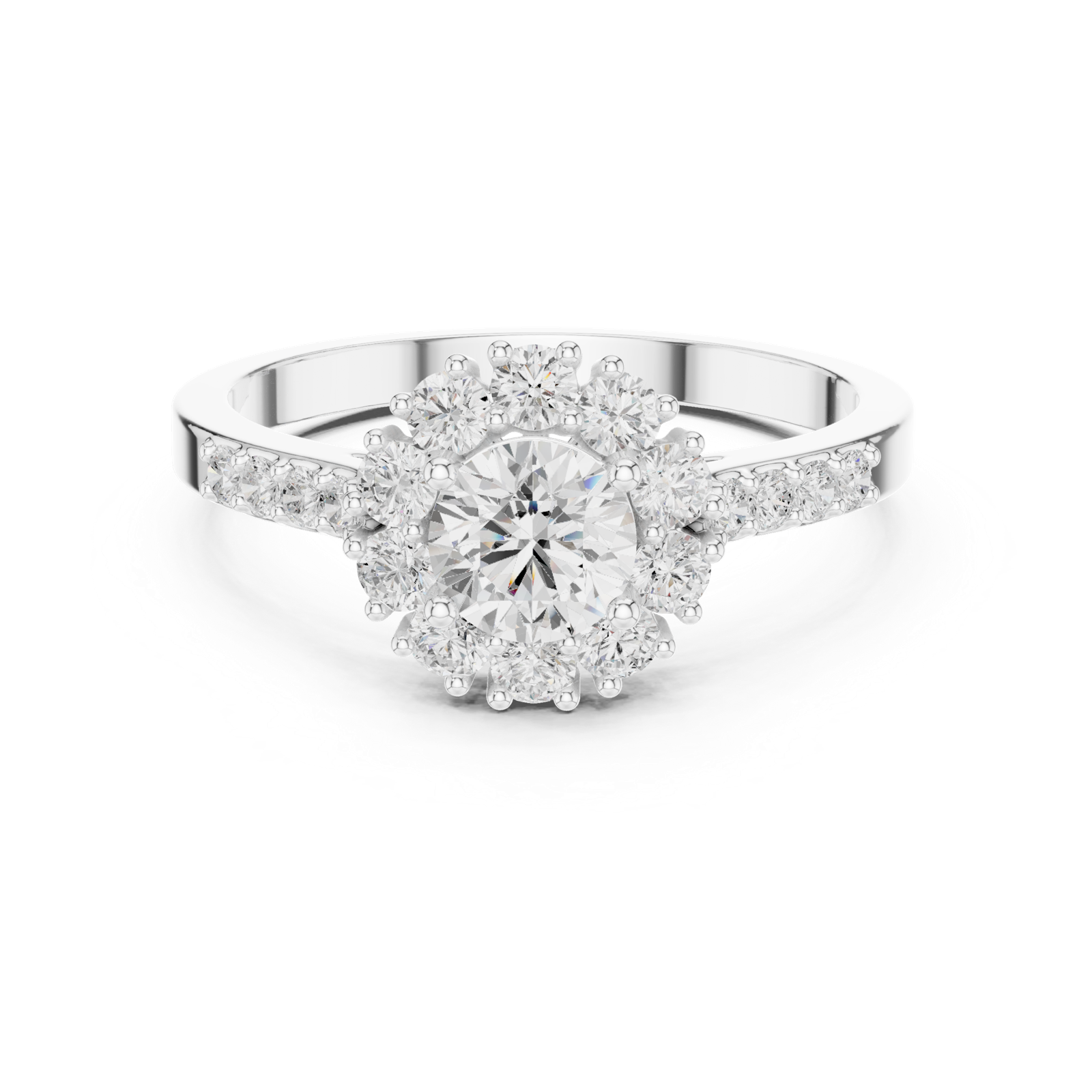 Gold Ring ALR-66, White Gold, view 4