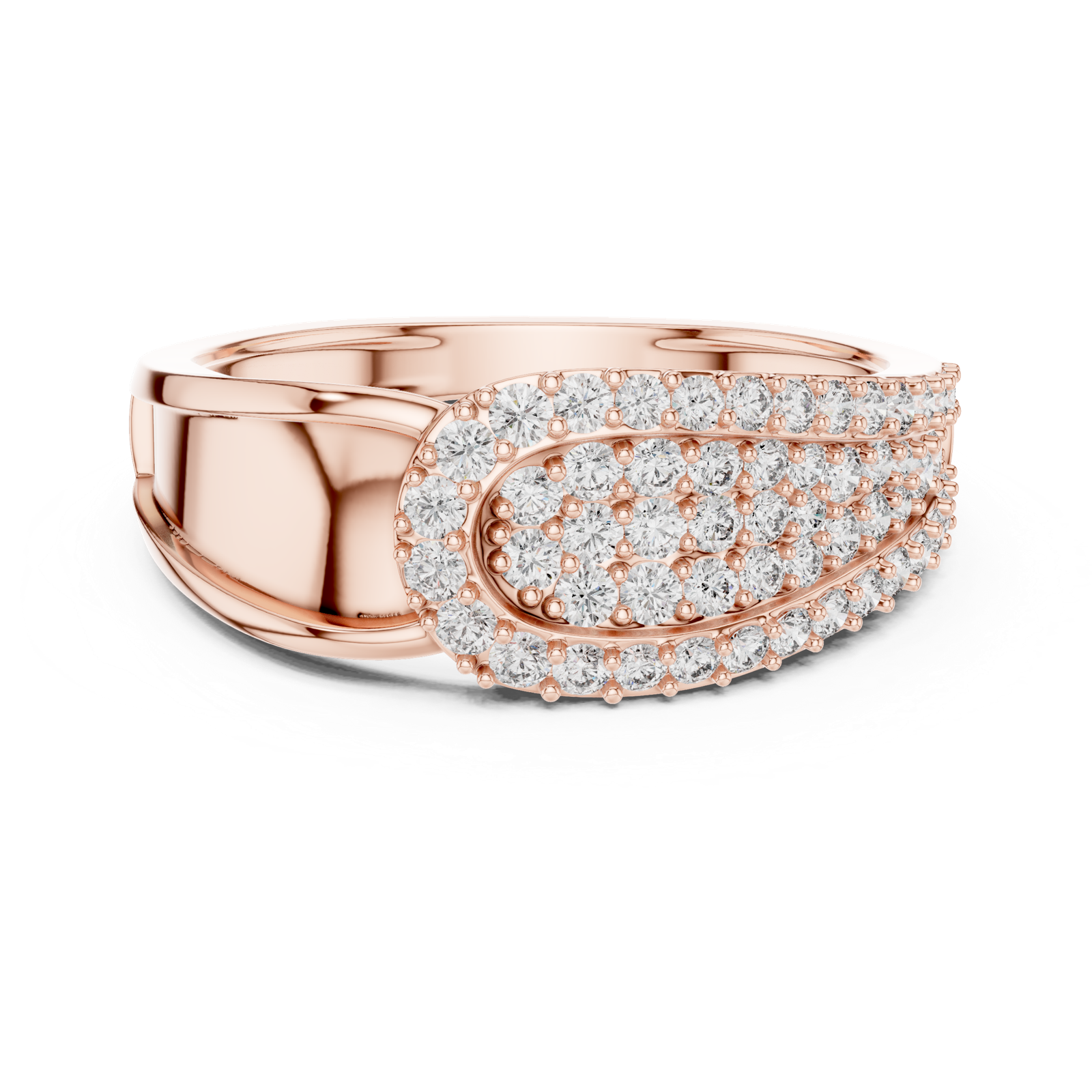 Gold Ring LR-01 (5), Rose Gold, view 4