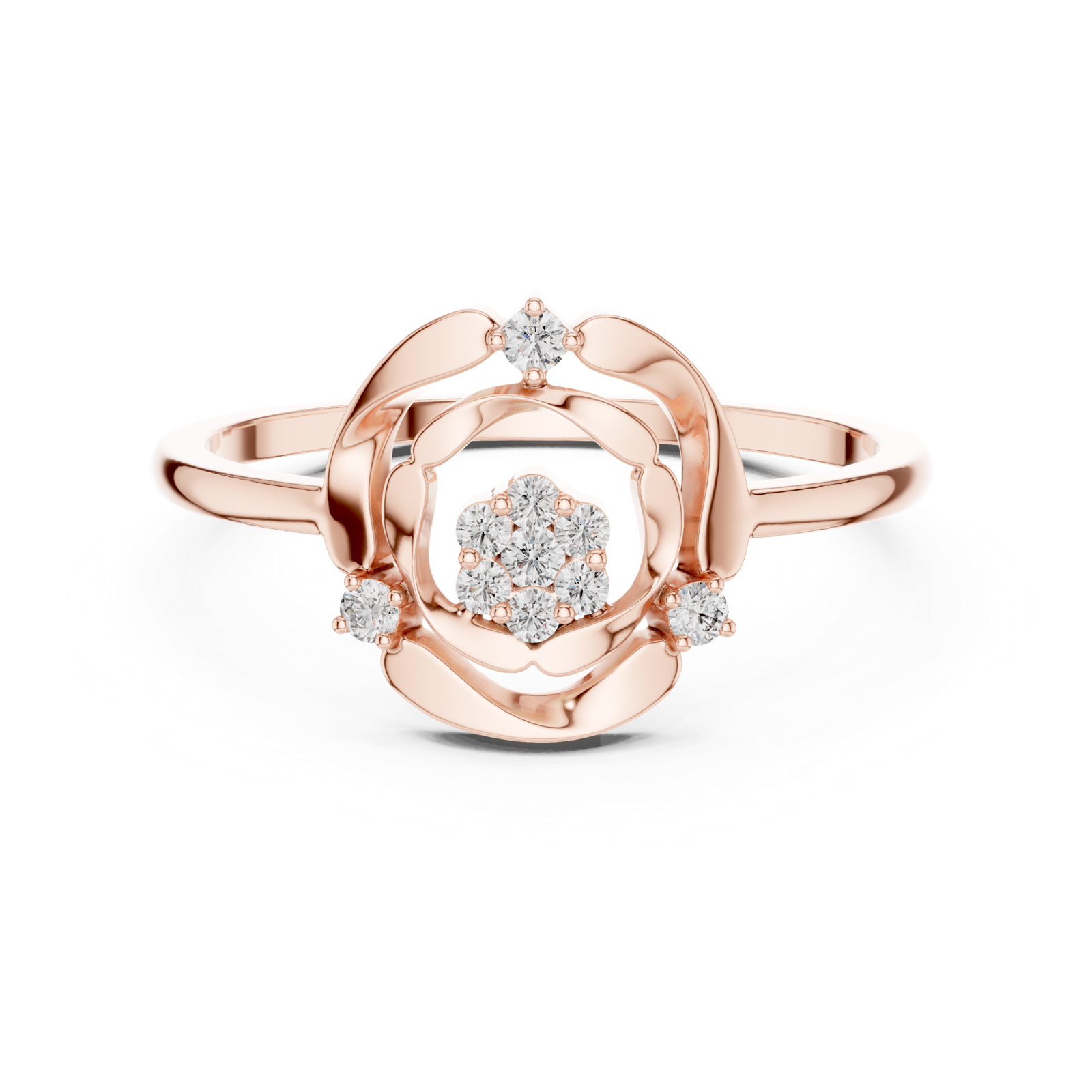 Gold Ring DR-6199, Rose Gold