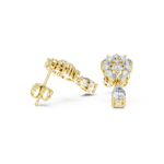 Gold Earrings AGDER-276, Yellow Gold, view 1