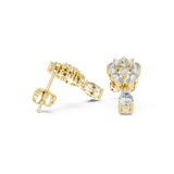 Gold Earrings AGDER-276, Yellow Gold, view 1