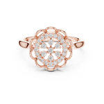 Gold Ring DDLR-786, Rose Gold, view 4