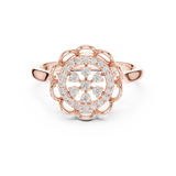 Gold Ring DDLR-786, Rose Gold, view 4