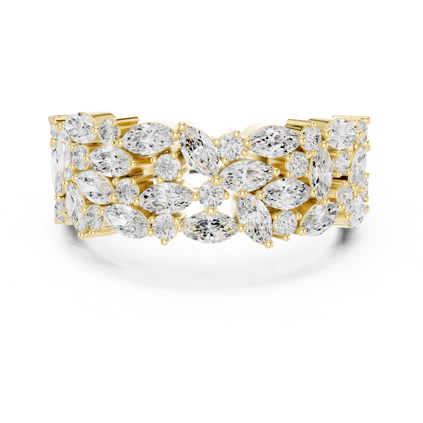 Gold Ring DDLR-394, Yellow Gold, view 4