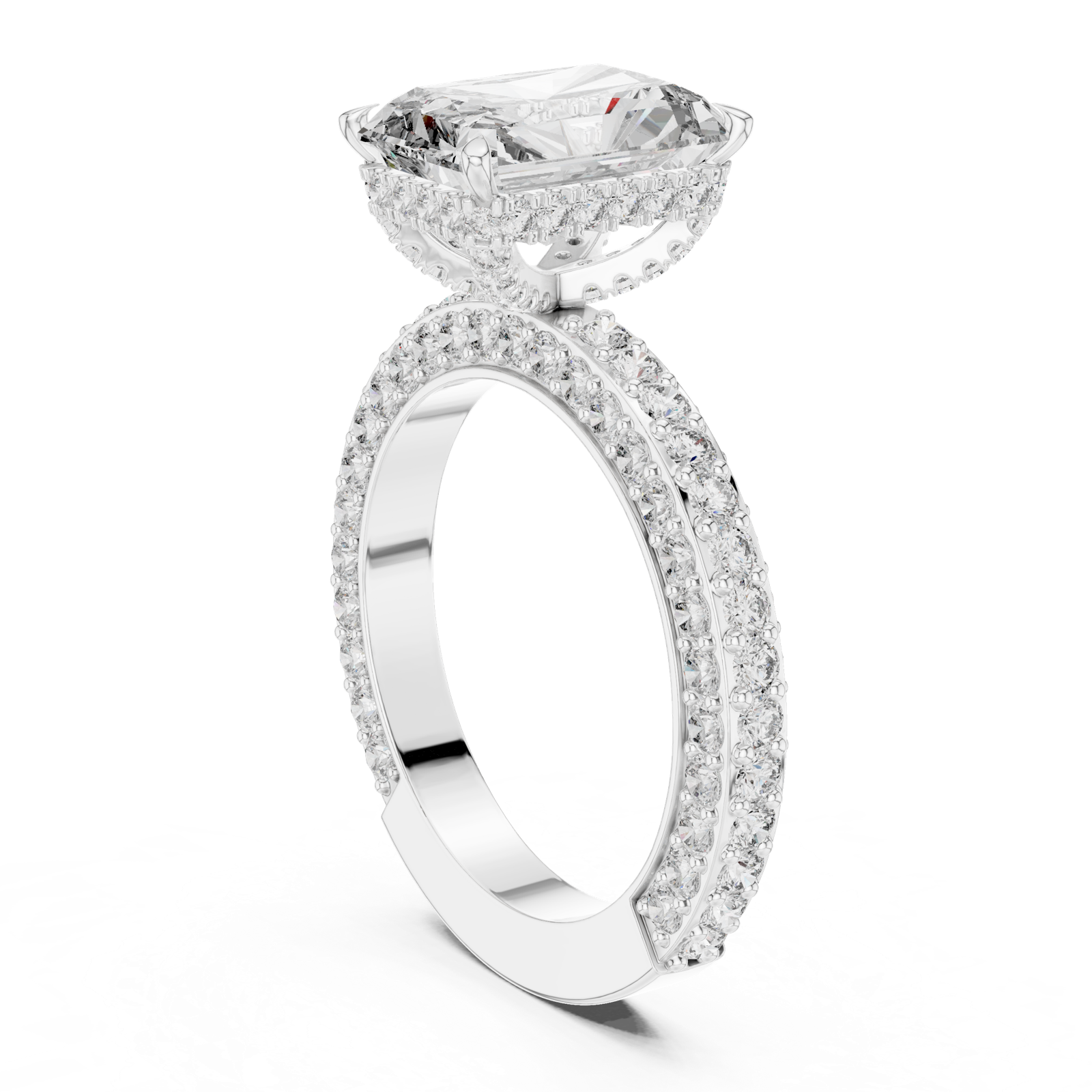 Gold Pendant 9-10036L_SS4, White Gold, view 1