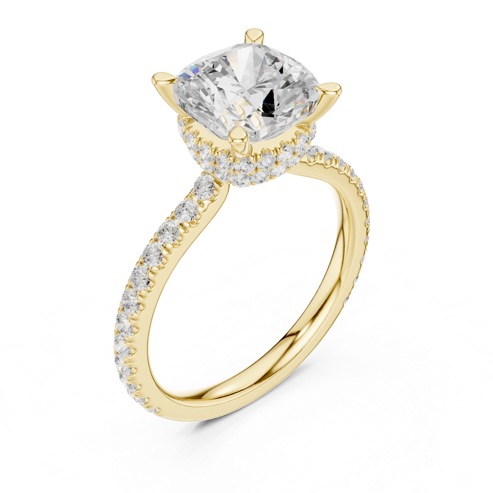Gold Ring DDLR-1017, Yellow Gold, view 2