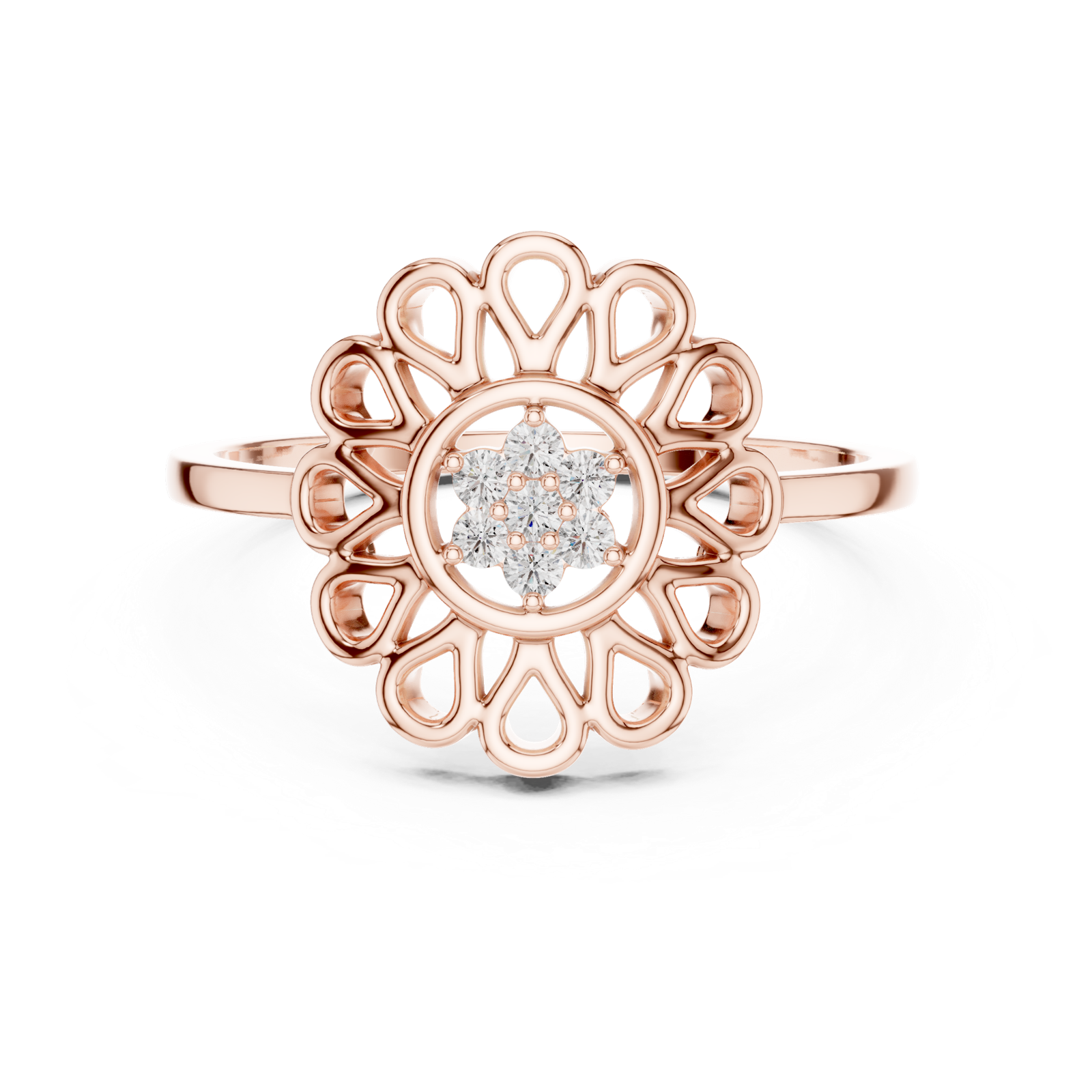 Gold Ring DR-6252, Rose Gold