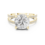 Gold Jewelry L36-13, Round center stone, Yellow Gold, view 4