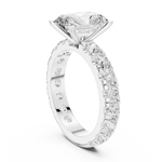 Gold Jewelry L35-63, Radiant center stone, White Gold, view 1
