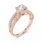 Gold Ring DDLR-636, Rose Gold, view 2