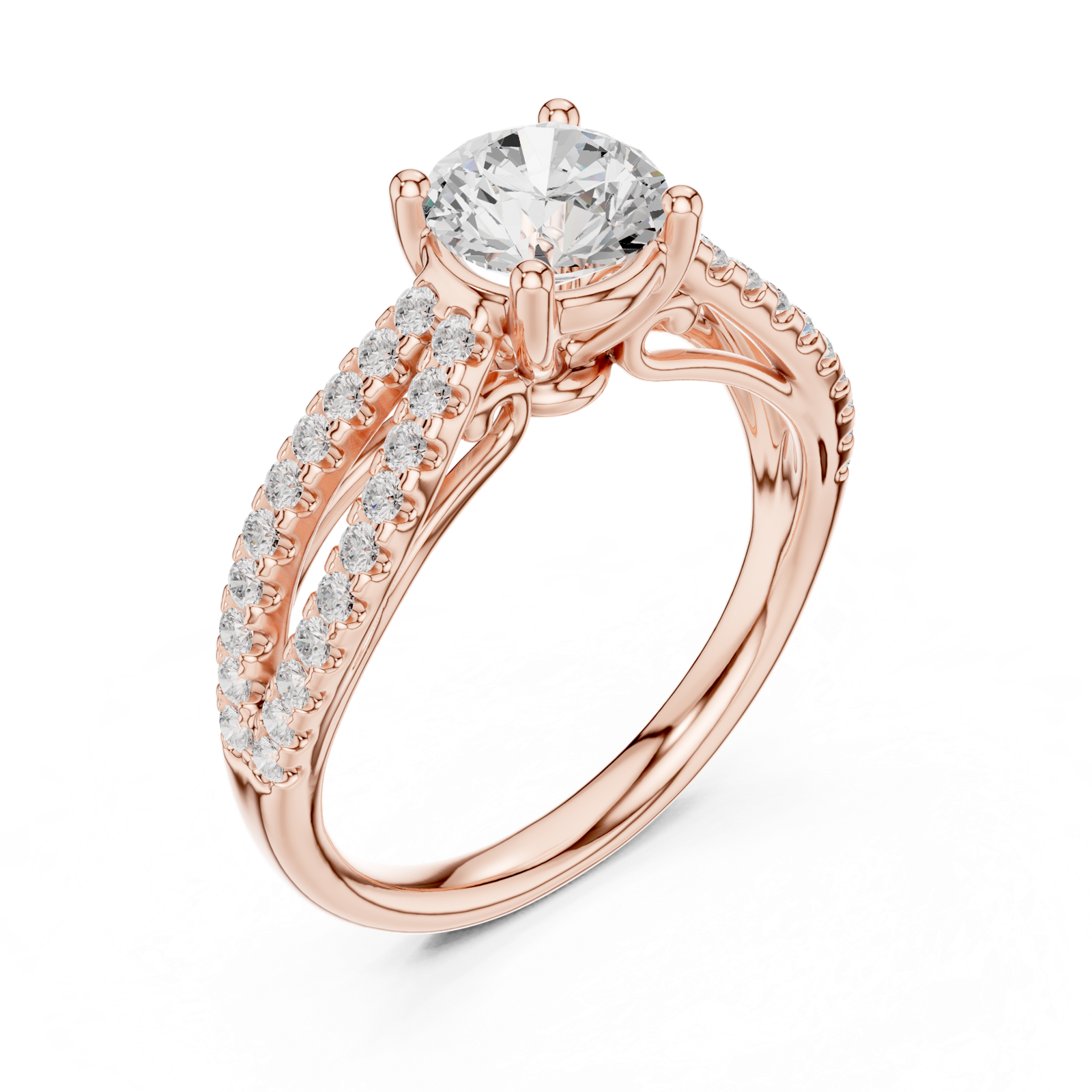 Gold Ring DDLR-636, Rose Gold, view 2