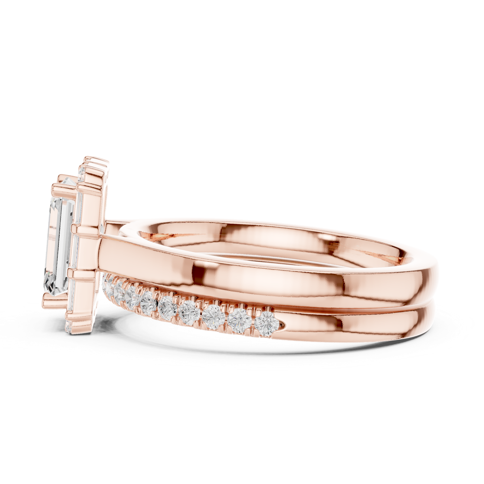 Gold Ring DDLR-303, Rose Gold, view 3