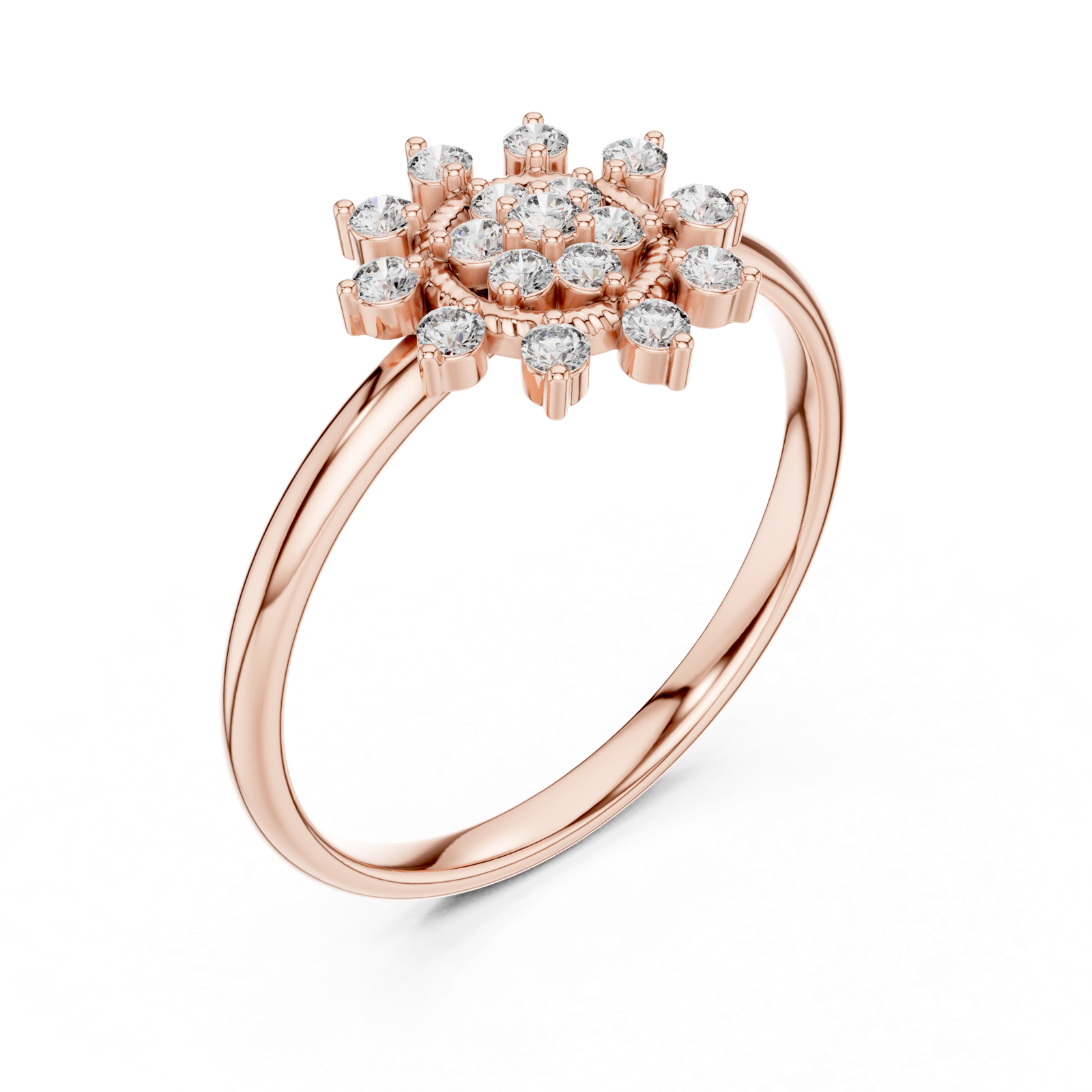 Gold Ring Ledis Ring, Rose Gold, view 2