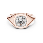 Gold Jewelry L36-4, Cushion center stone, Rose Gold, view 4