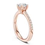 Gold Ring DDLR-651, Rose Gold, view 1