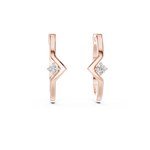 Gold Earrings L02-316, Rose Gold