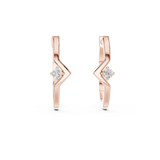 Gold Earrings L02-316, Rose Gold