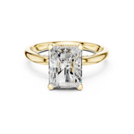 Gold Ring DDLR-175, Radiant center stone, Yellow Gold, view 4