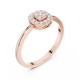 Gold Ring HLR-238, Rose Gold, view 2