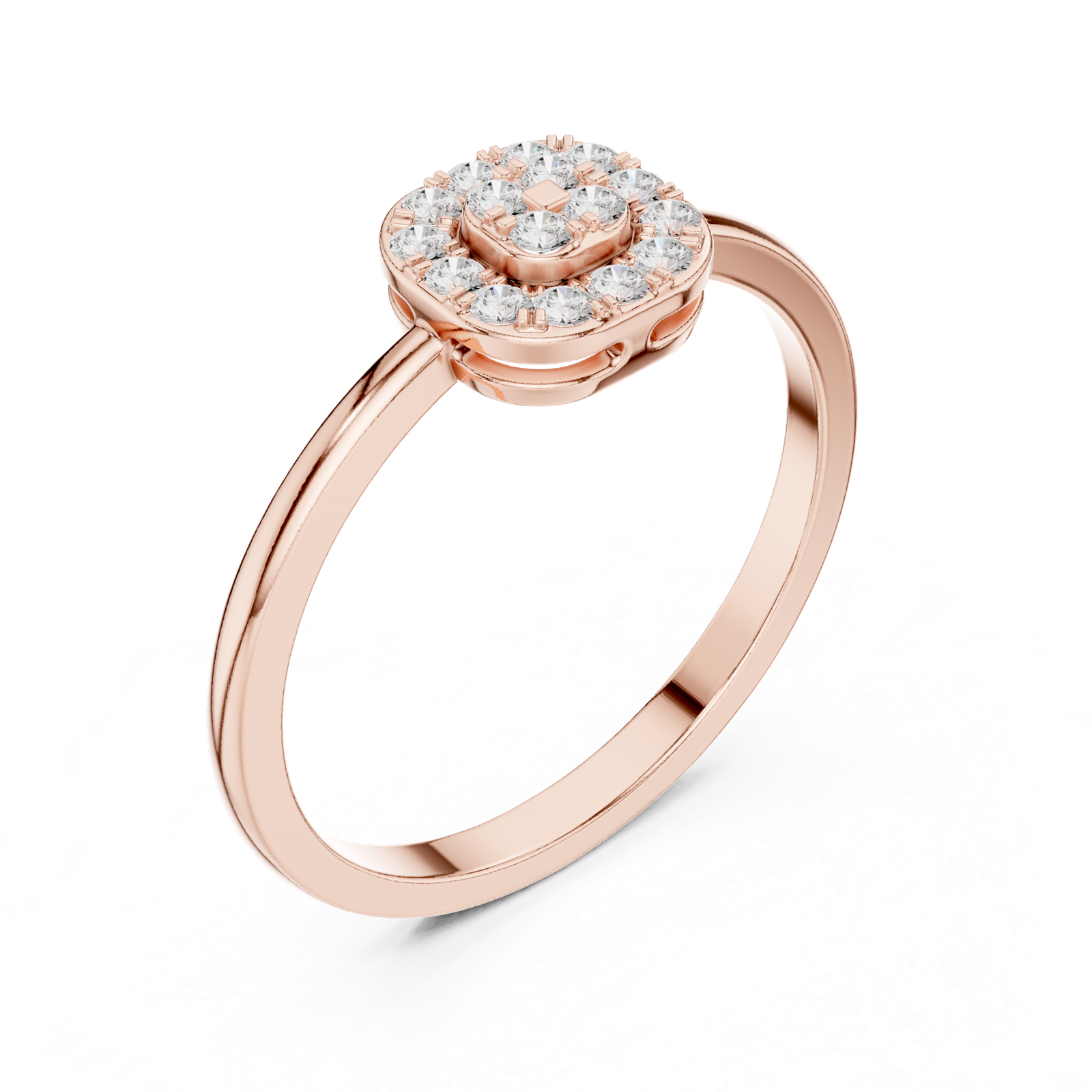 Gold Ring HLR-238, Rose Gold, view 2
