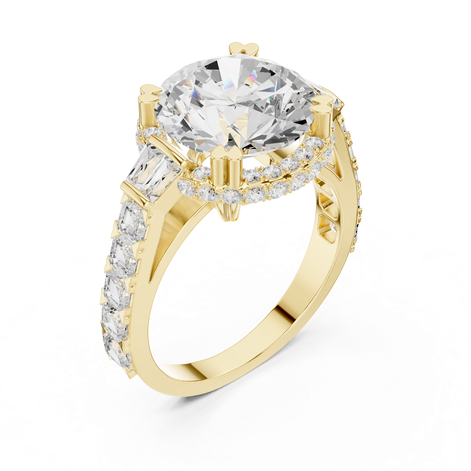 Gold Ring DDLR-354, Yellow Gold, view 2