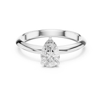 Gold Jewelry L36-6, Pear center stone, White Gold, view 4