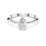 Gold Jewelry L36-6, Pear center stone, White Gold, view 4