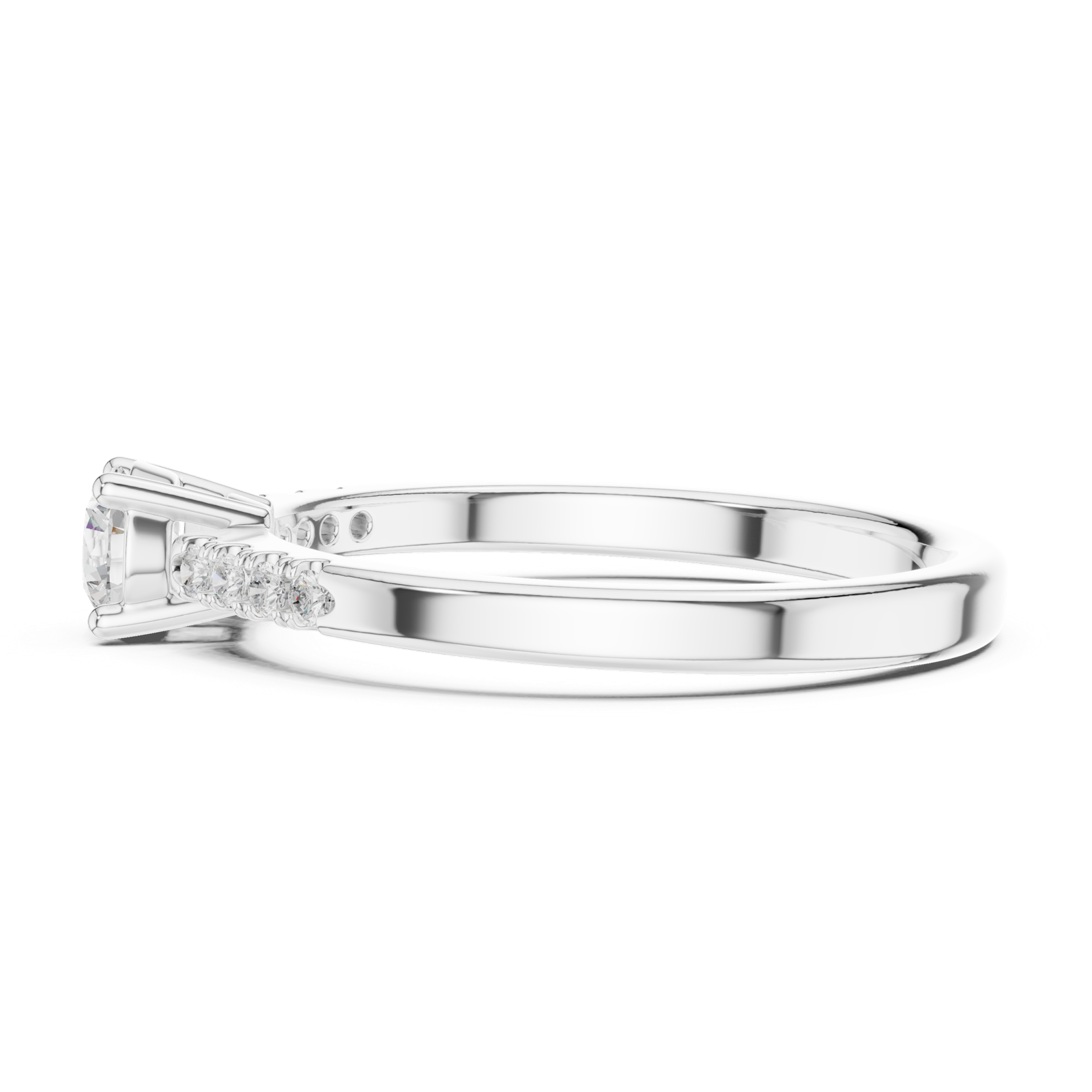 Gold Ring DDLR-834, White Gold, view 3
