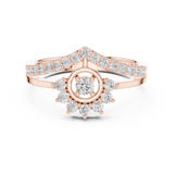 Gold Ring ALR-159, Rose Gold, view 4