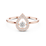 Gold Ring DR-6161, Rose Gold, view 4