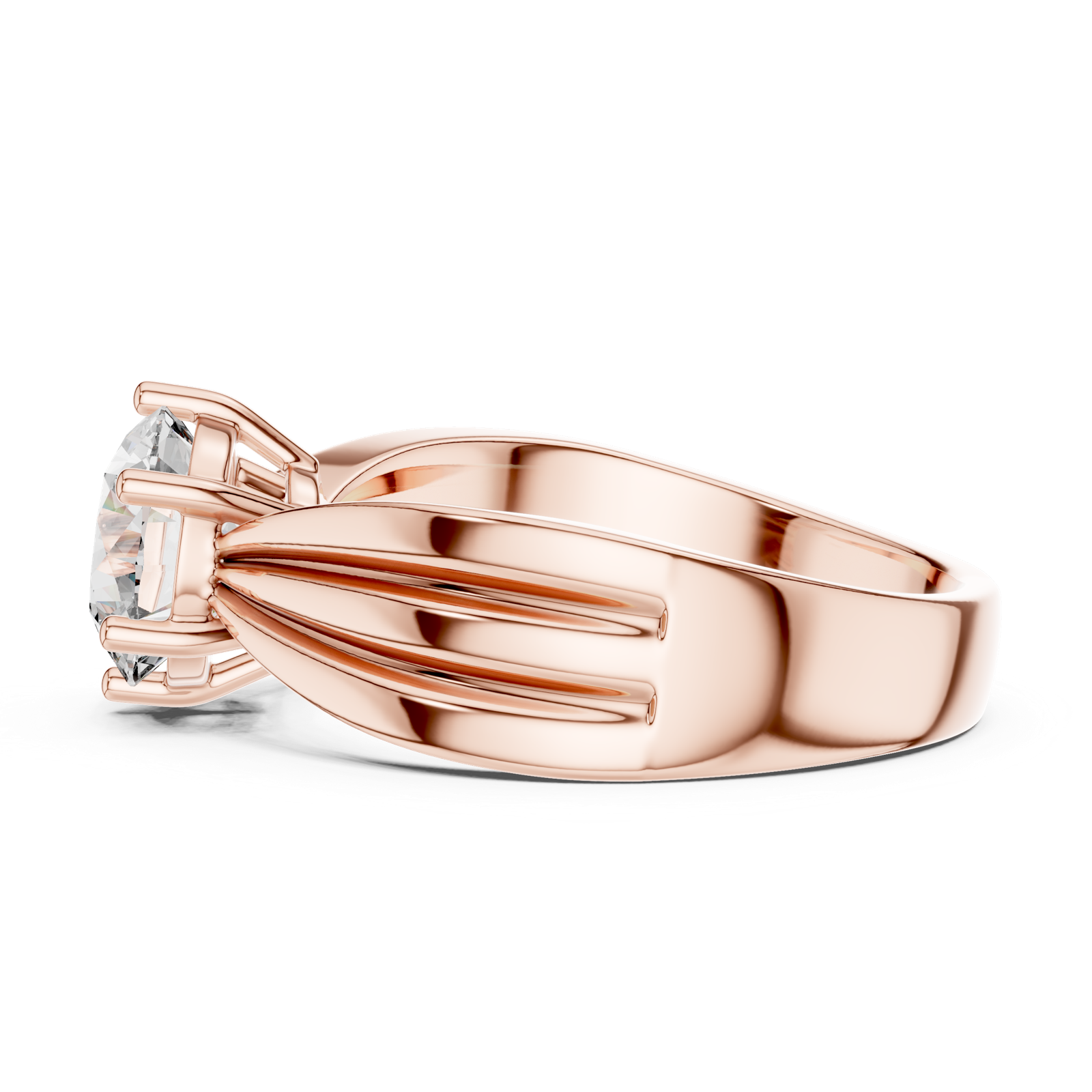Gold Ring LR-0154, Rose Gold, view 3