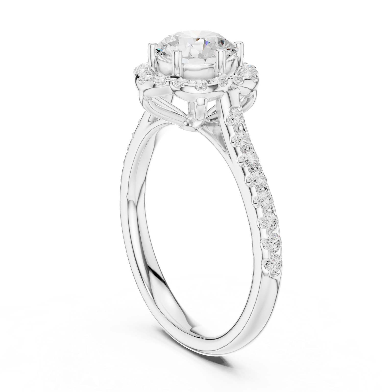 Gold Ring DDLR-677, White Gold, view 1