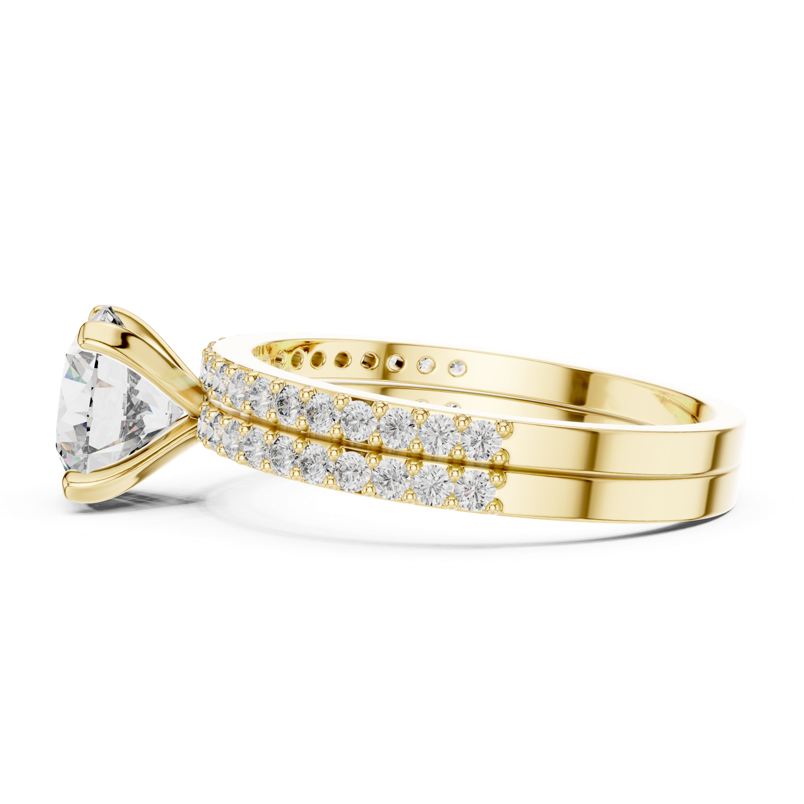 Gold Ring DDLR-008, Yellow Gold, view 3