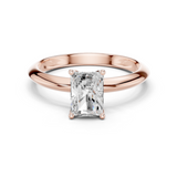 Gold Jewelry L36-6, Radiant center stone, Rose Gold