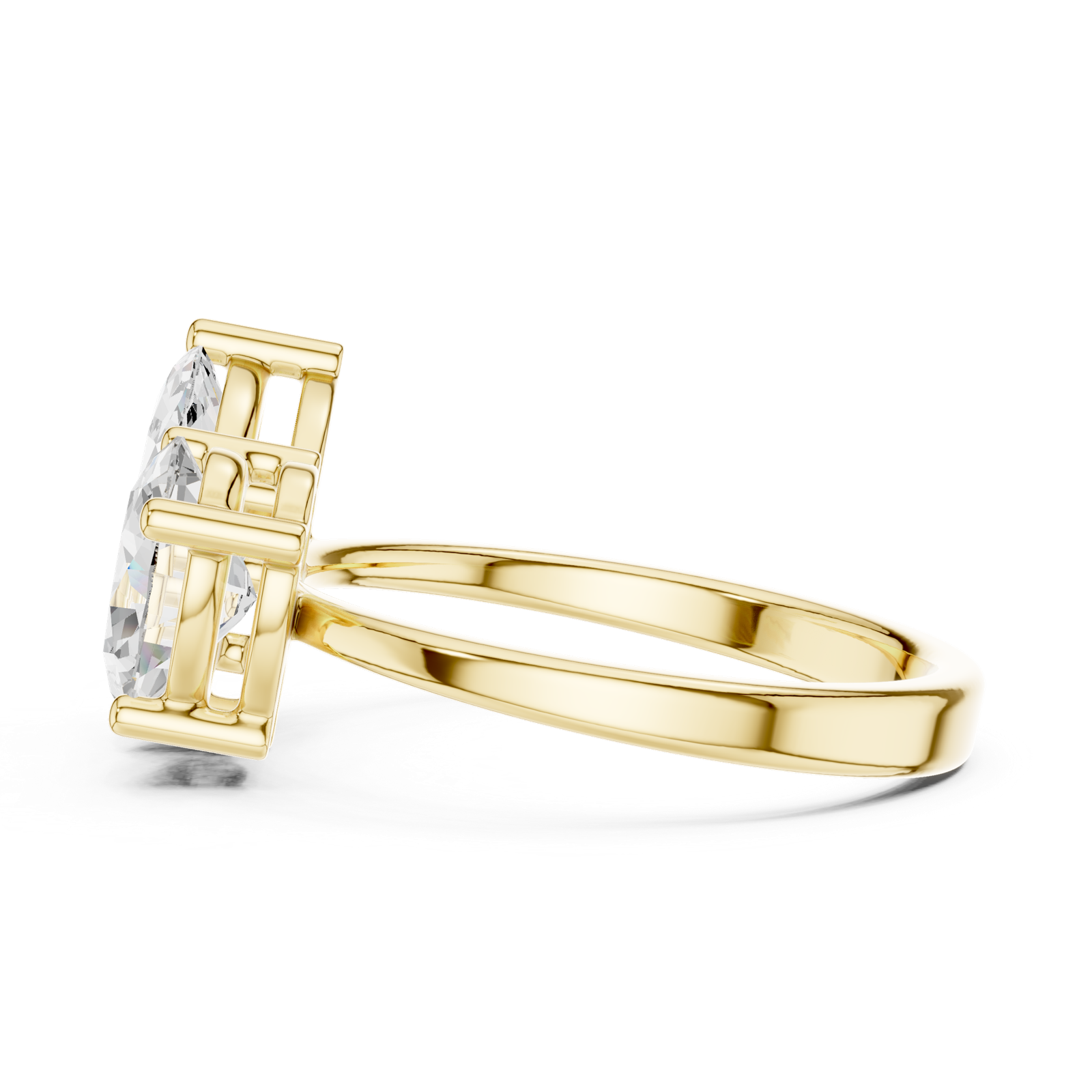 Gold Ring DDLR-532, Yellow Gold, view 3