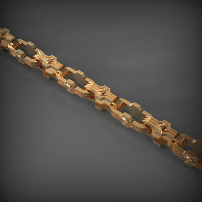 14K Solid Gold Men's Chain Necklace, Yellow Gold