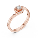 Gold Ring DDLR-841, Rose Gold, view 2