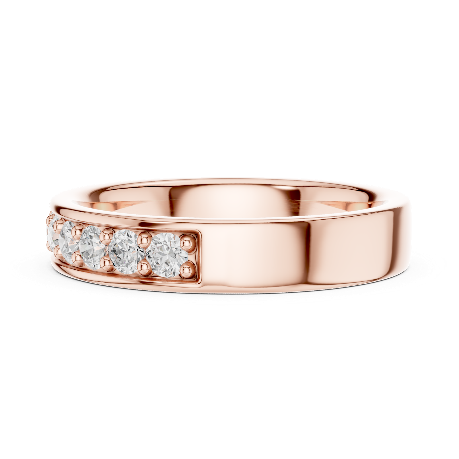Gold Ring DDLR-577, Rose Gold, view 3
