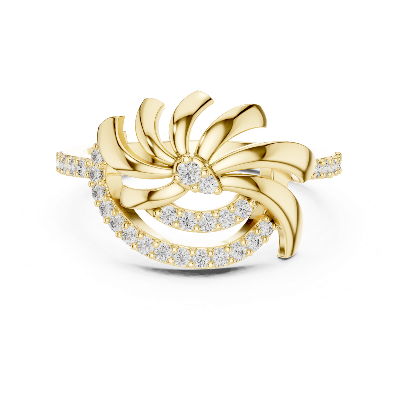 Gold Ring LR-01 (86), Yellow Gold, view 4