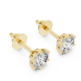 Gold Earrings ER-0012, Yellow Gold, view 2