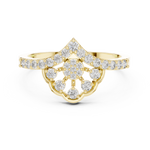 Gold Ring ALR-164, Yellow Gold, view 4