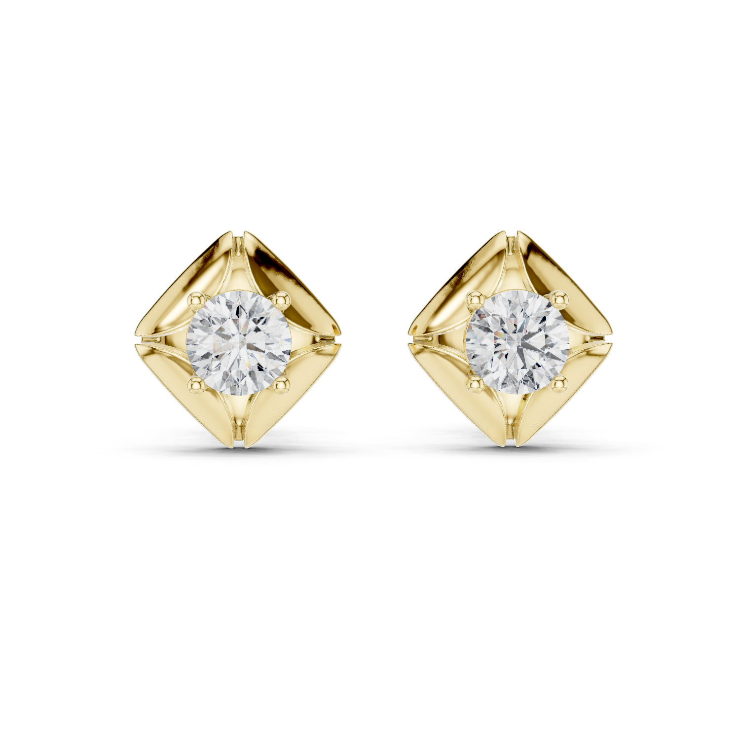 Gold Earrings ER-0019, Yellow Gold