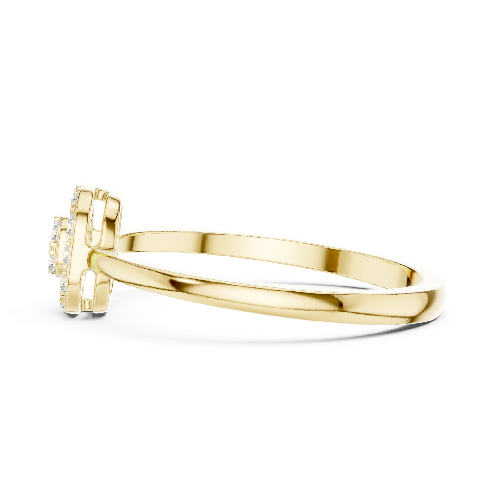 Gold Ring HLR-238, Yellow Gold, view 3