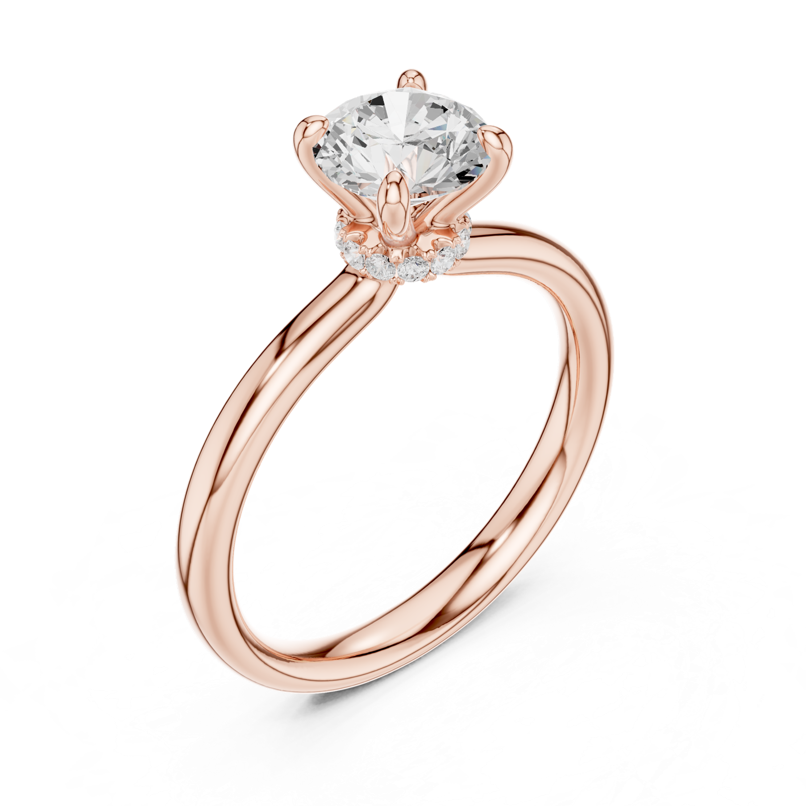 Gold Ring DDLR-644, Rose Gold, view 2